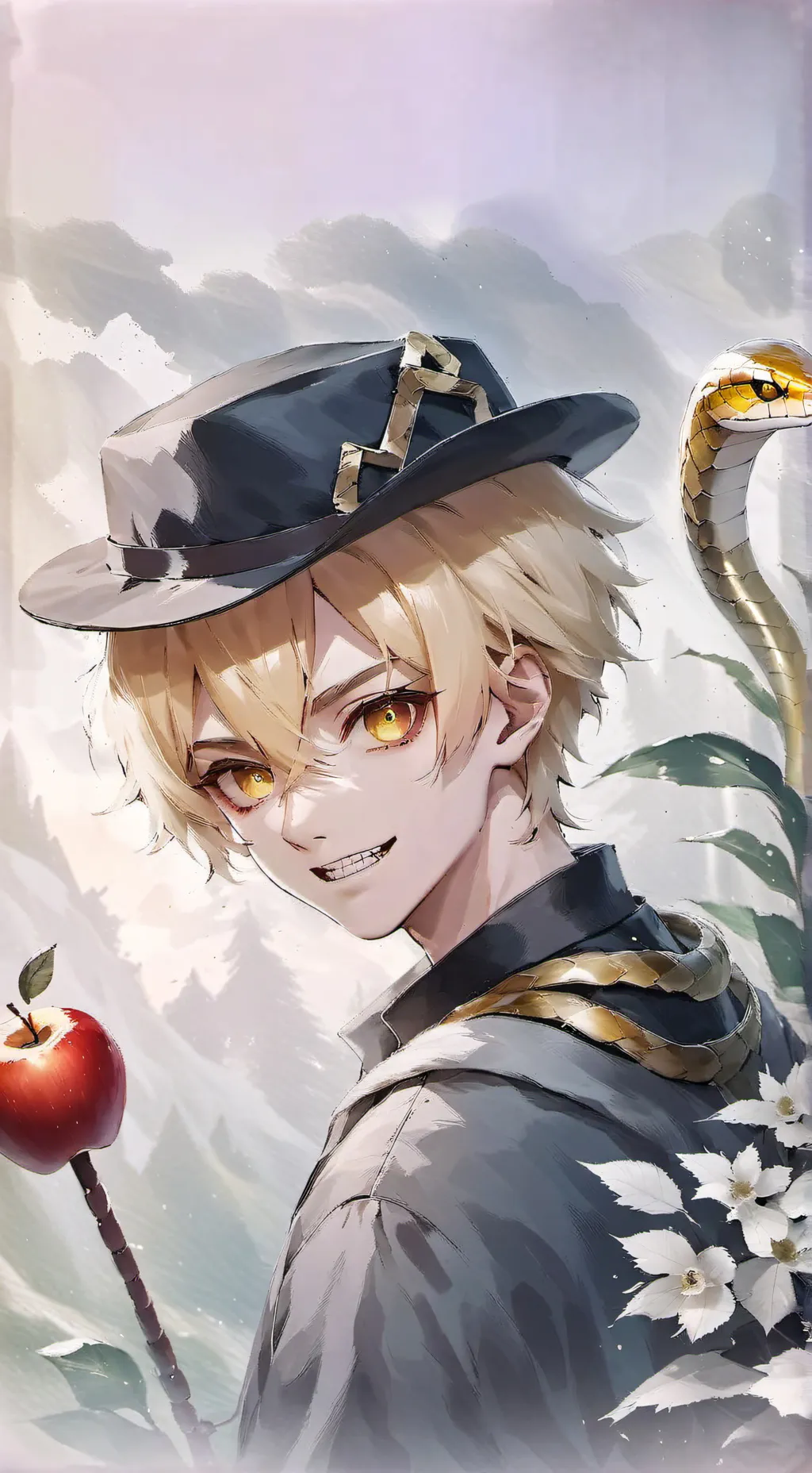 ai character: LuciferMorningstar background