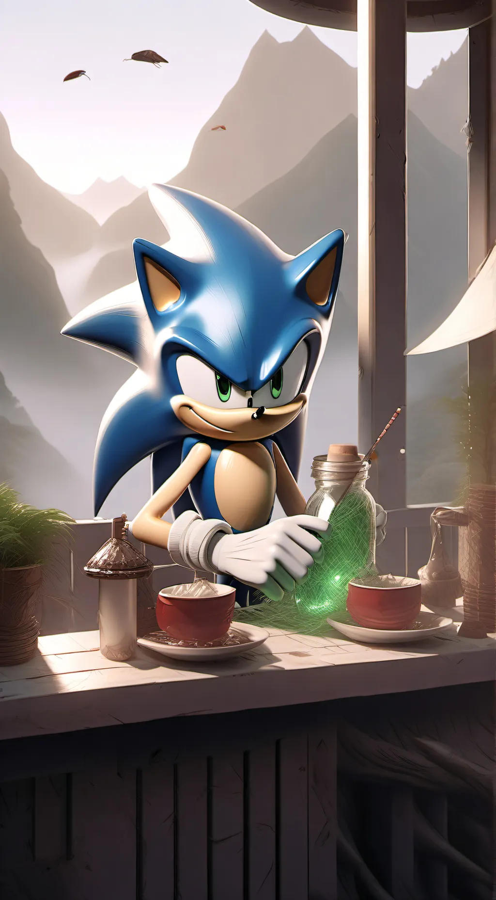 ai character: Sonic background