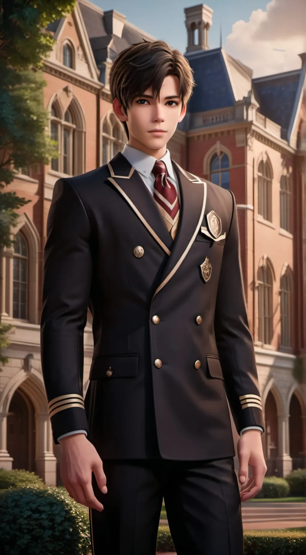 ai character: Senior high background