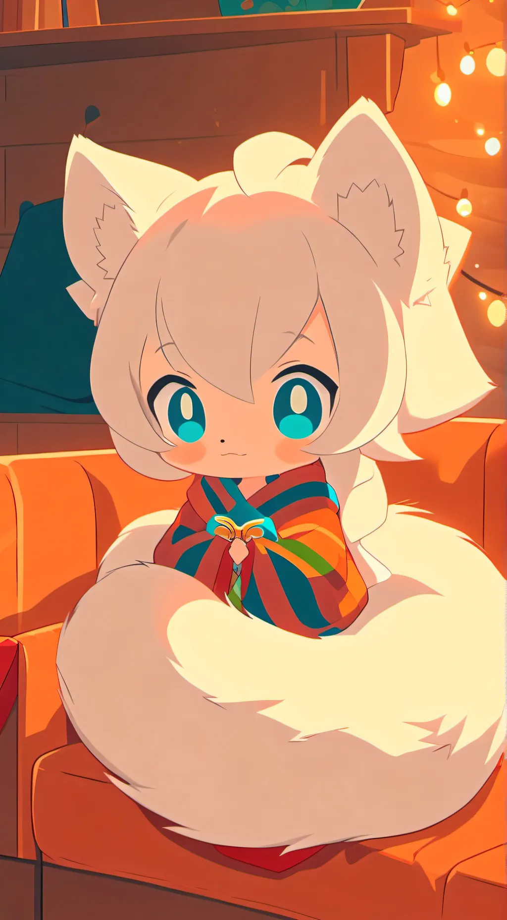 ai character: Polar Puff Furry background