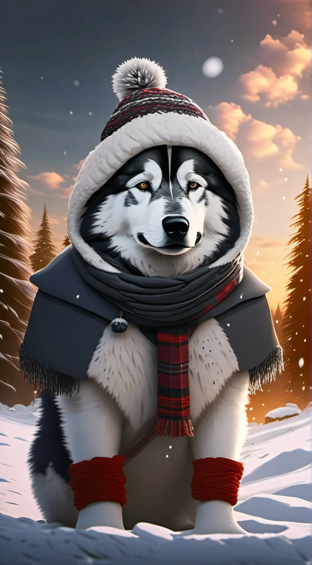 ai character: El lobo amigable background