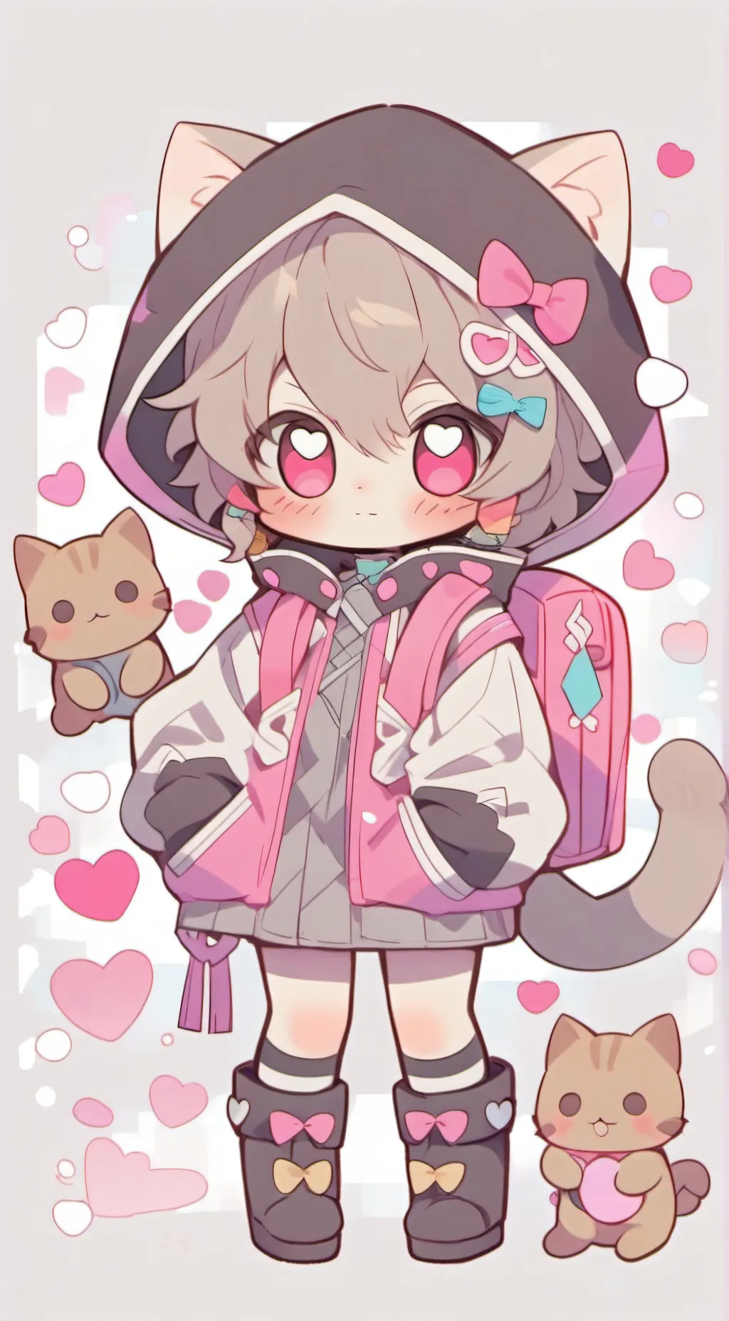 ai character: hola mis gatitos  background
