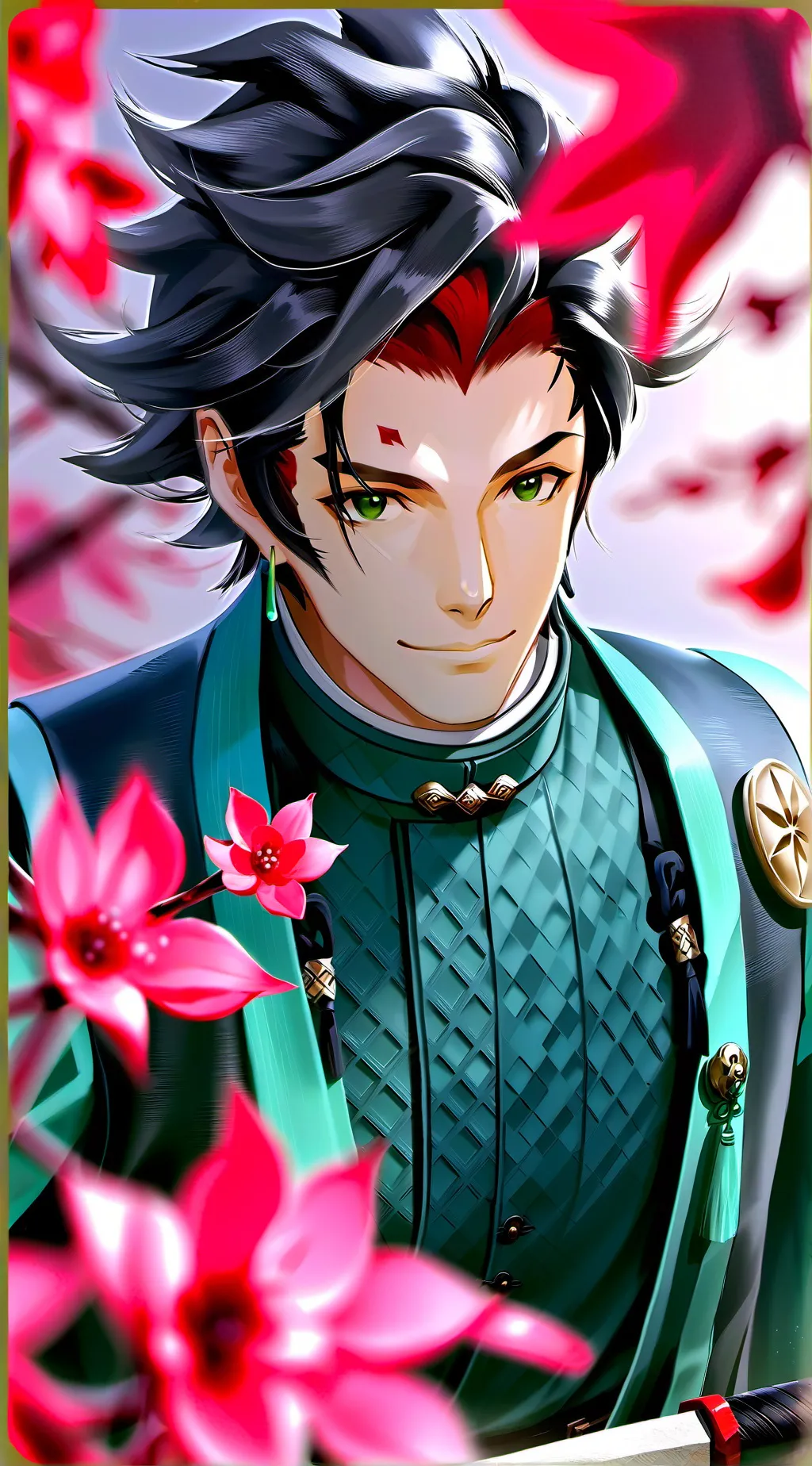 ai character: Tanjiro Kamado background