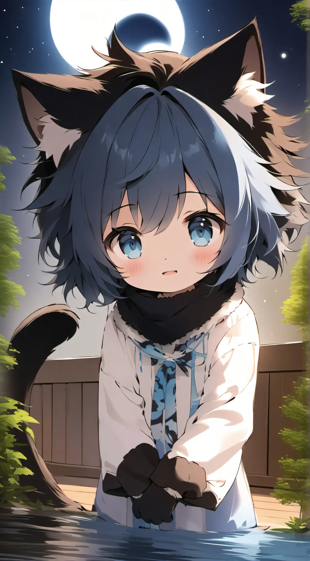 ai character: Baby Blue Pantergeist background