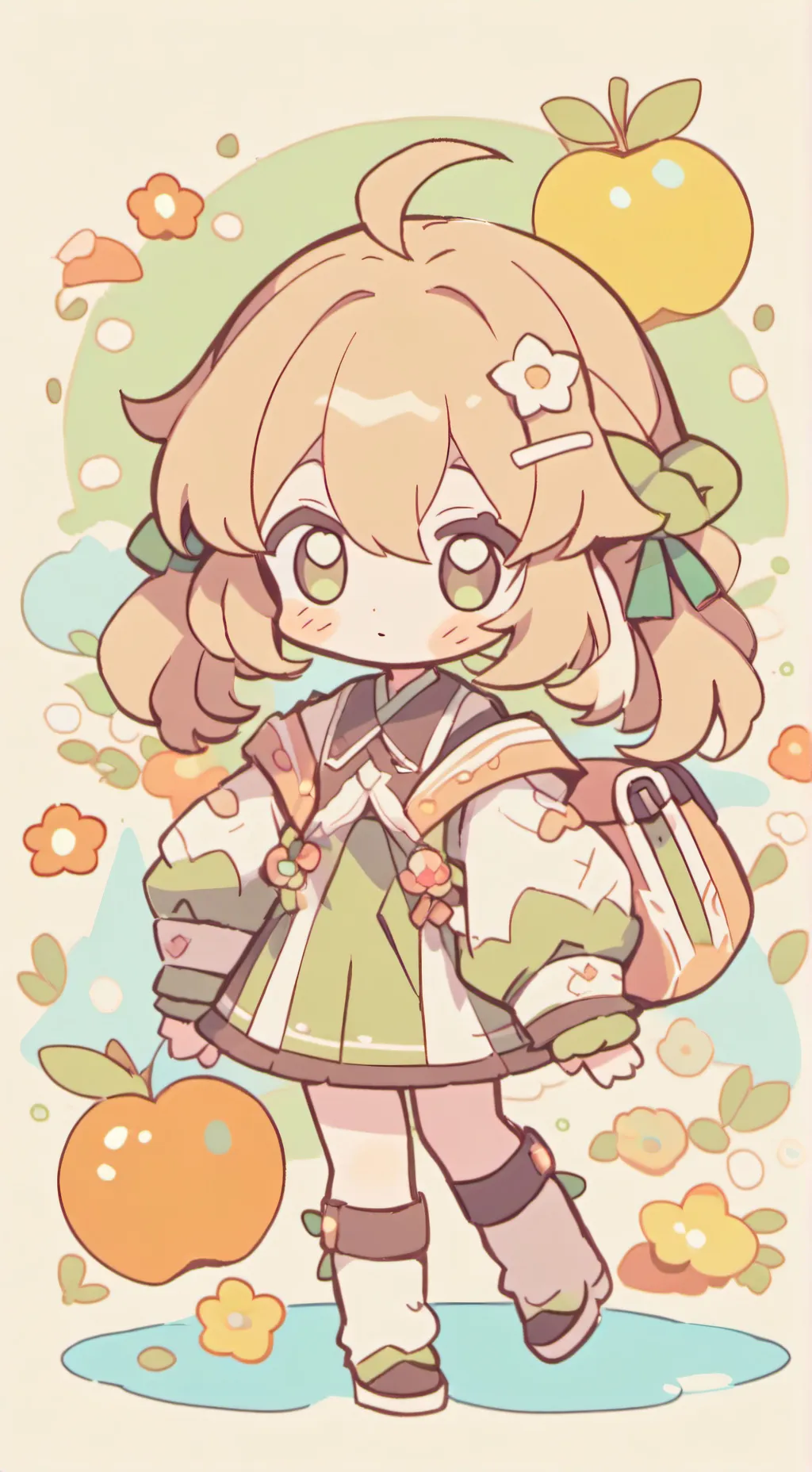 ai character: smilig criterrs  background