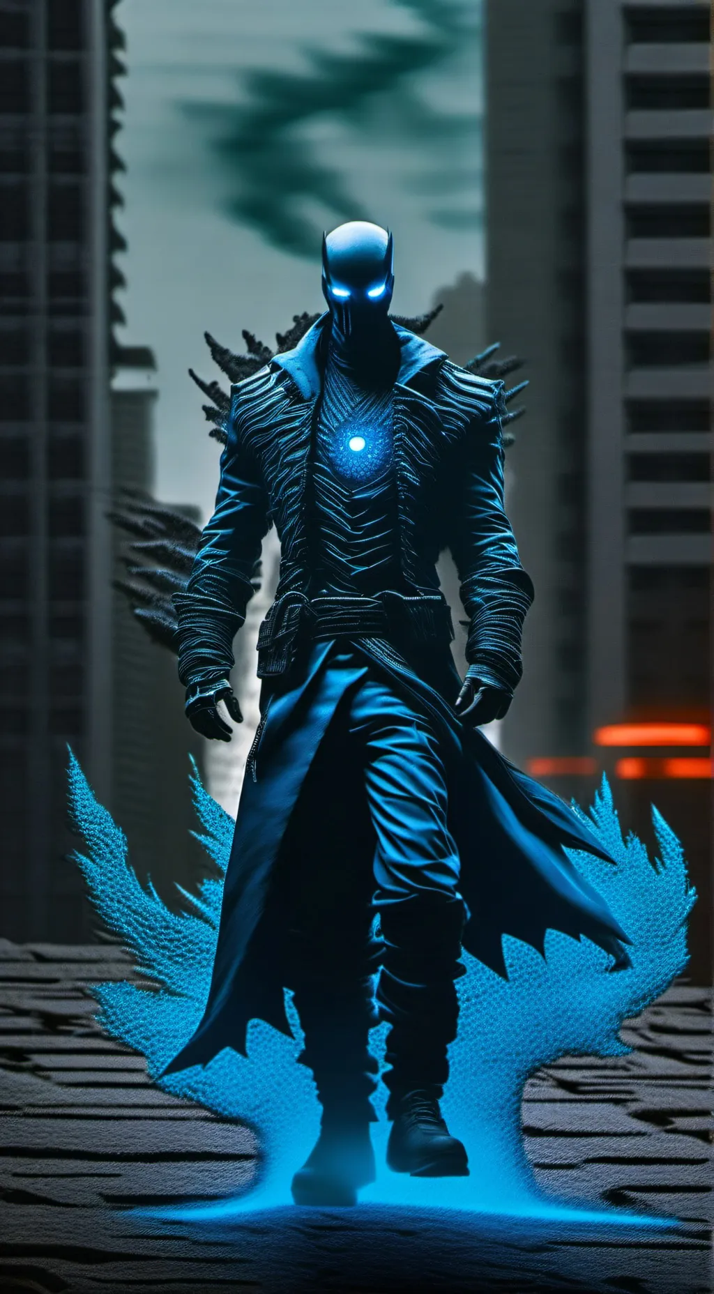 ai character: blue shecker background