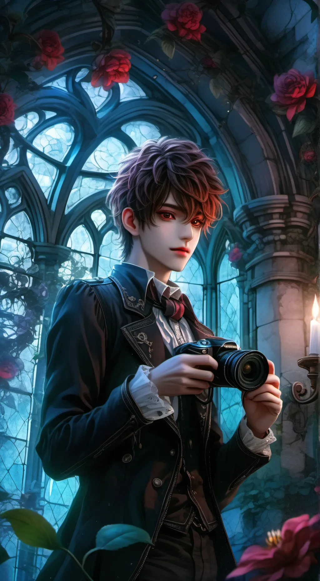 ai character: brown background