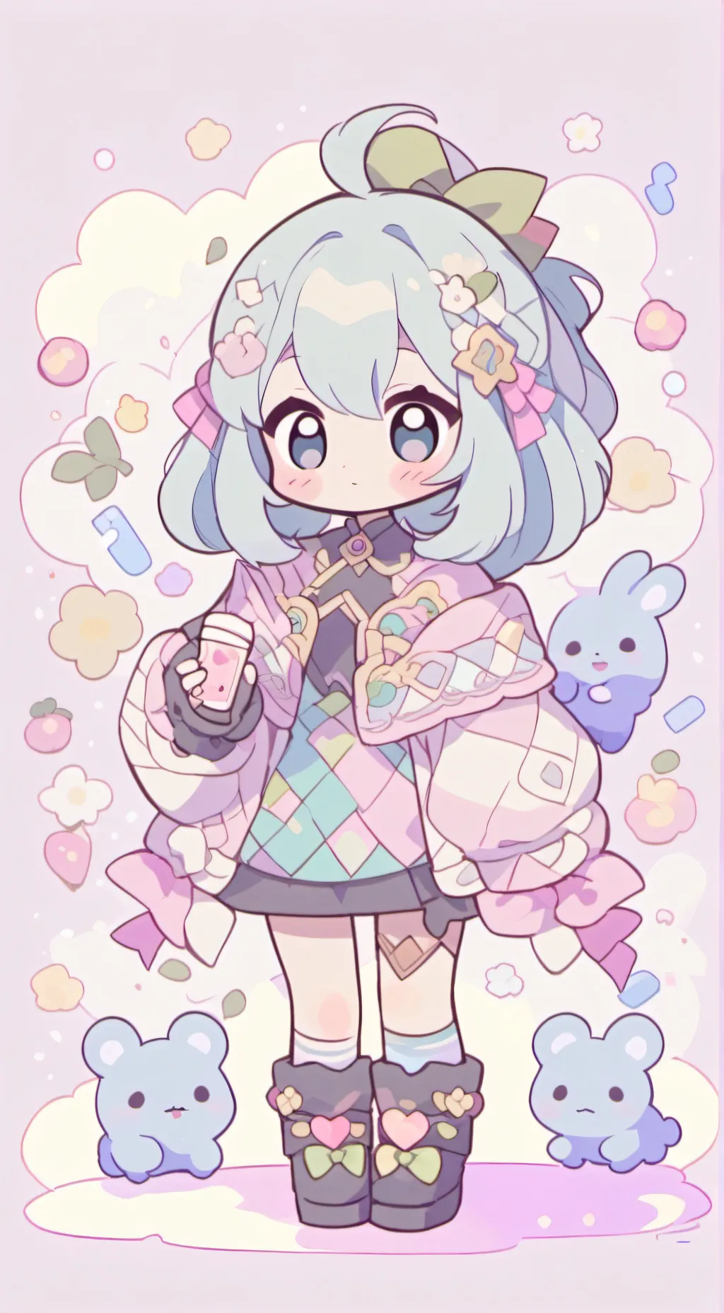 ai character: 🧡💙Familia de Bluey background