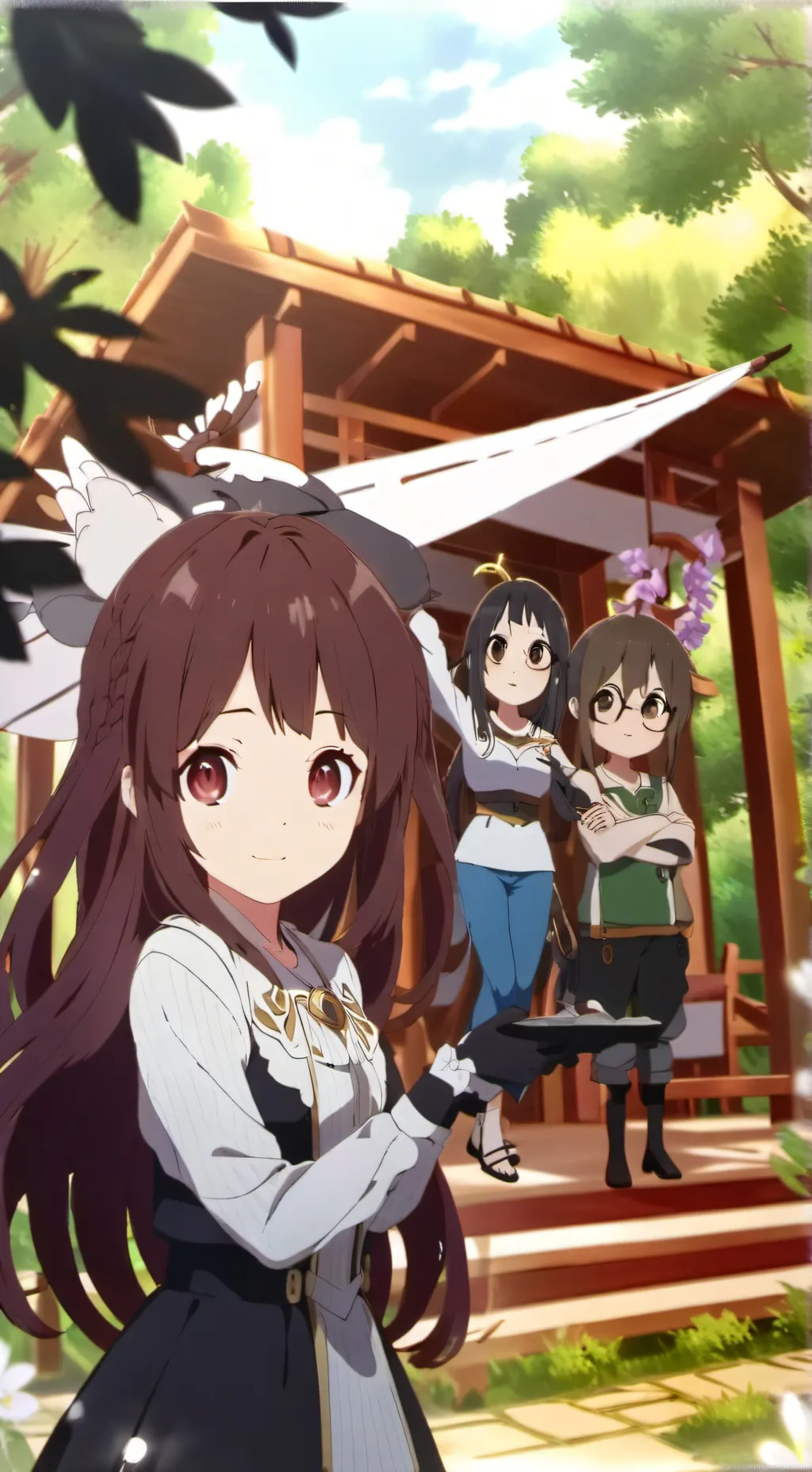 ai character: Las 3 cerditas  background