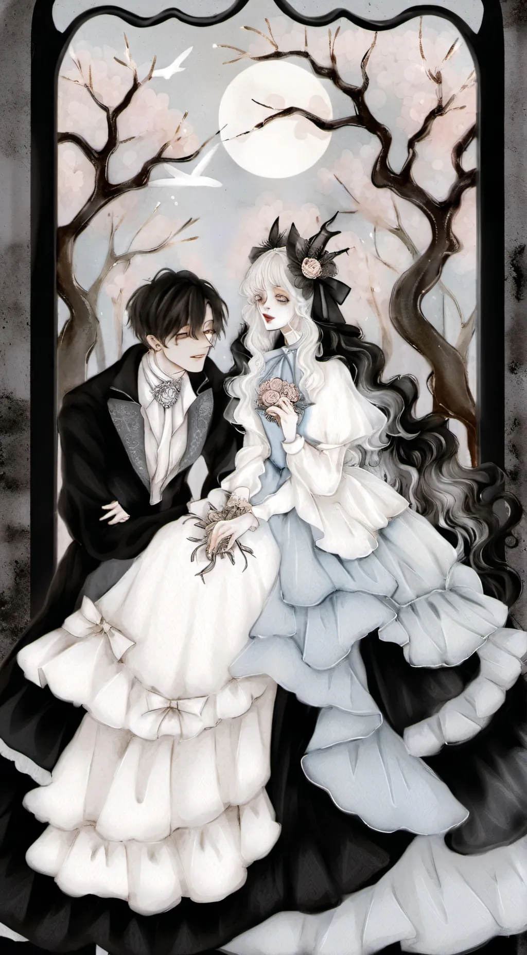 ai character: johhine guilbert  background