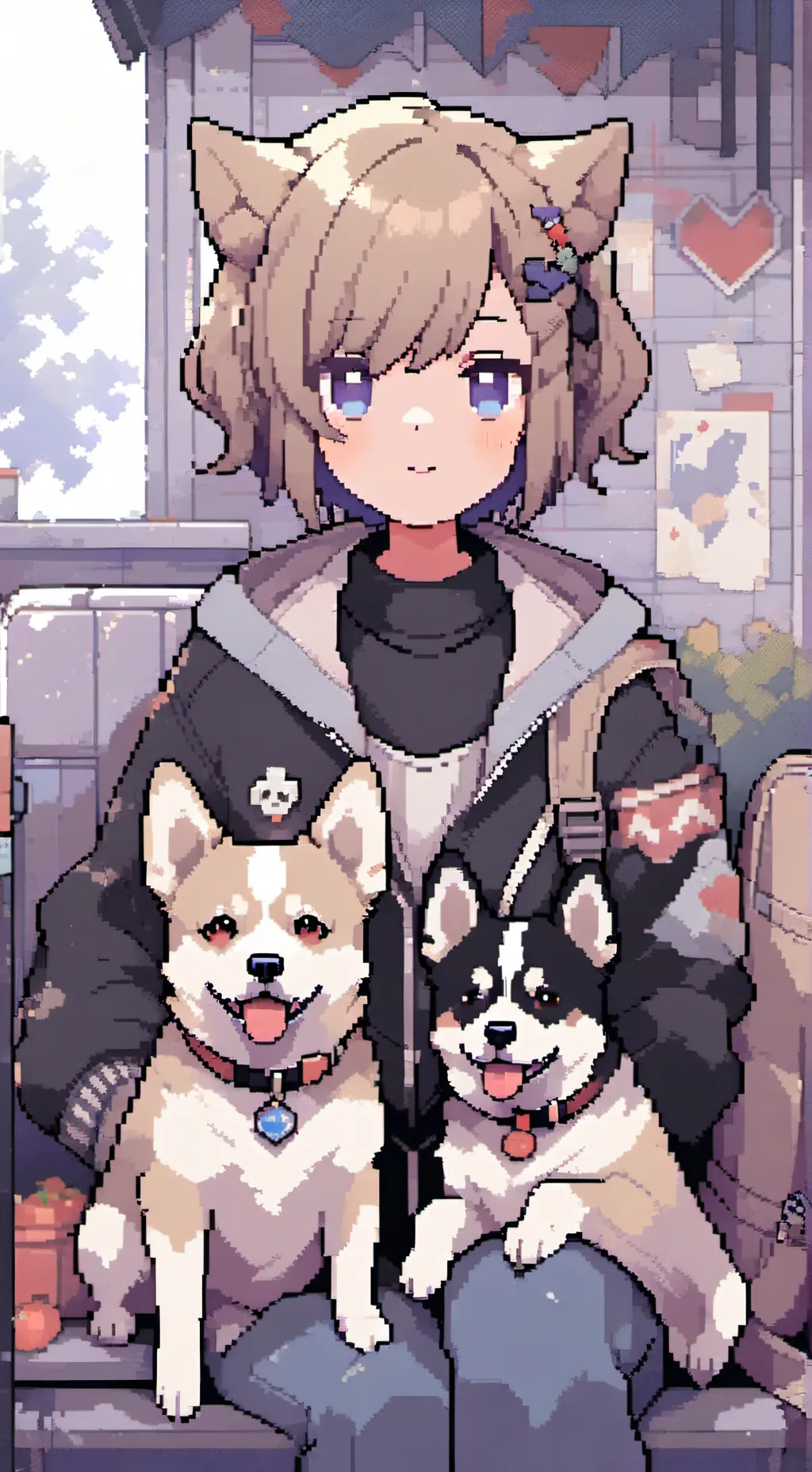 ai character: Pup academy background