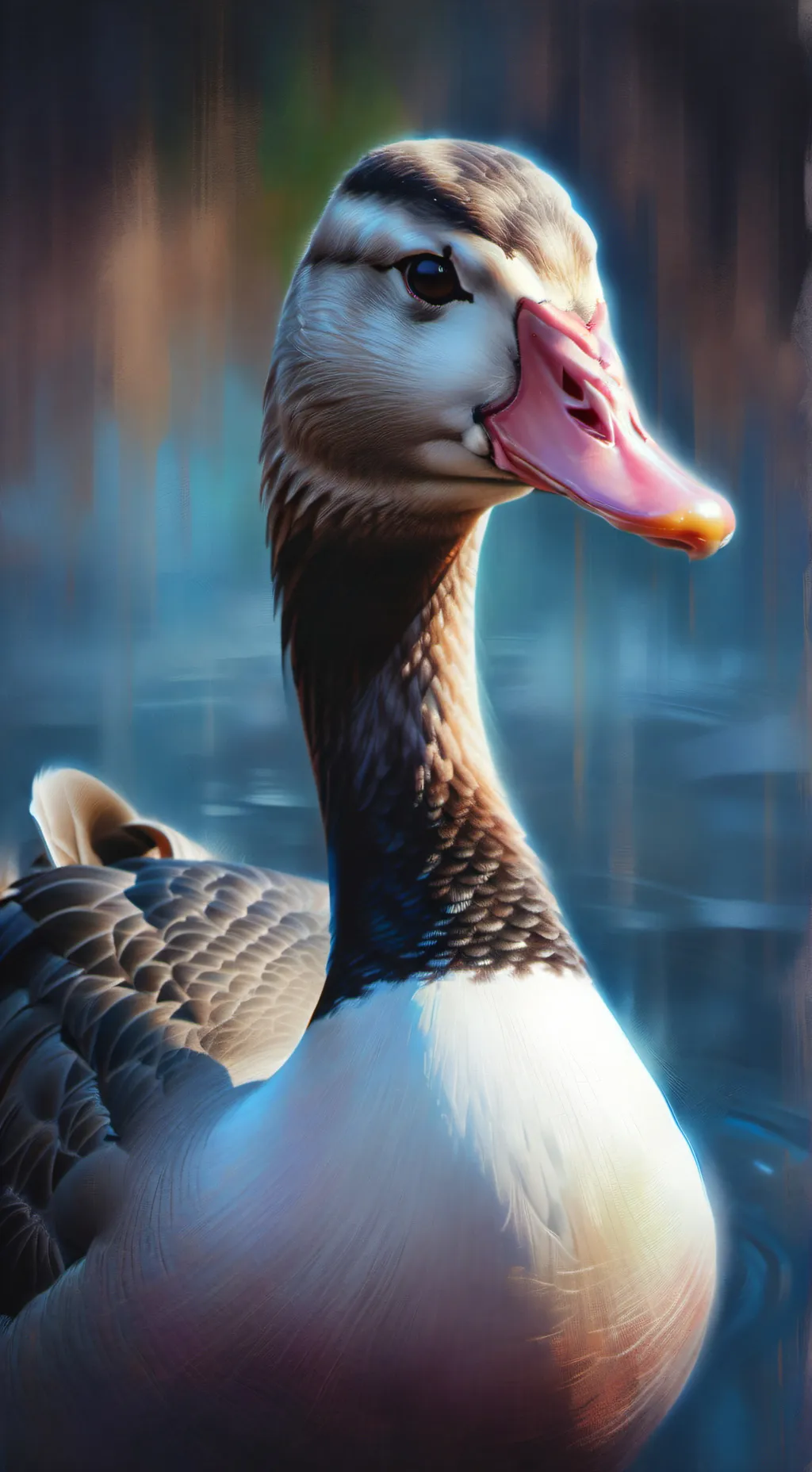 ai character: гусь background