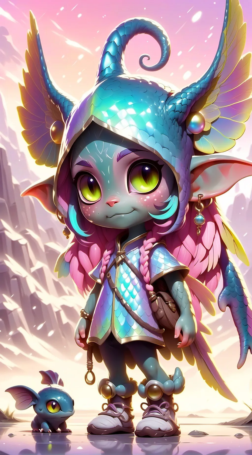 ai character: Ethereal workshop  background