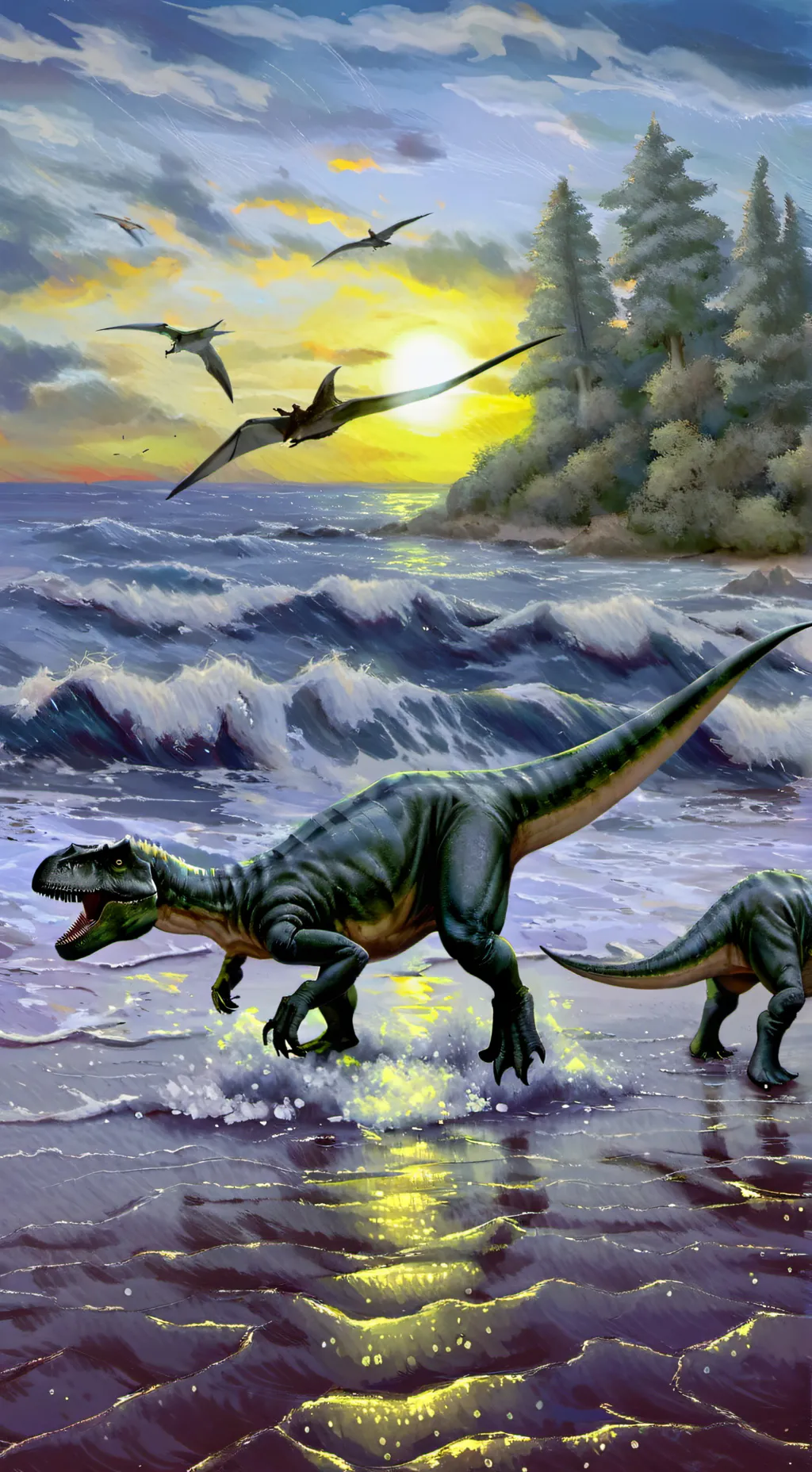 ai character: dinosaurs lol background