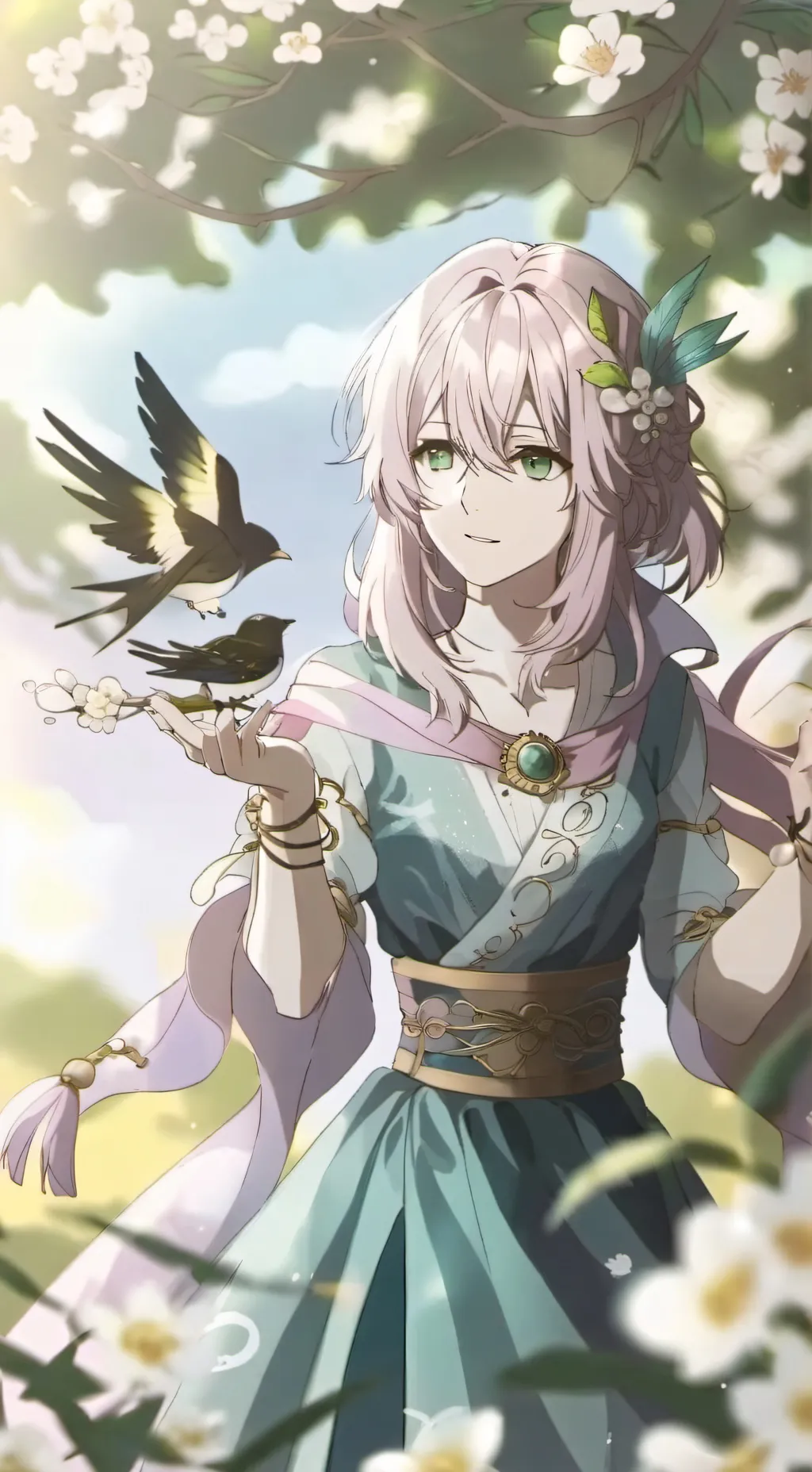 ai character: Hannah & lacy background