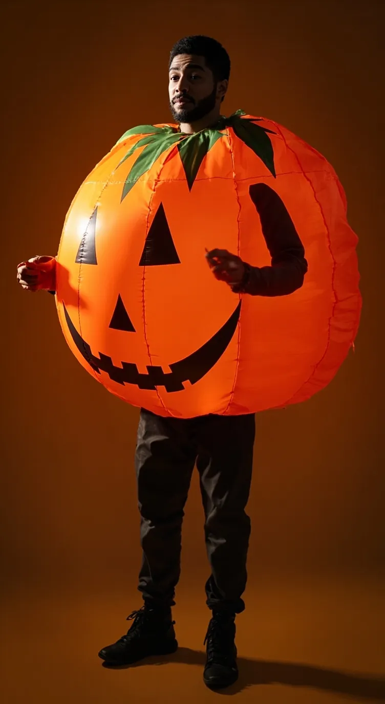 ai character: Puffy pumpkin  background
