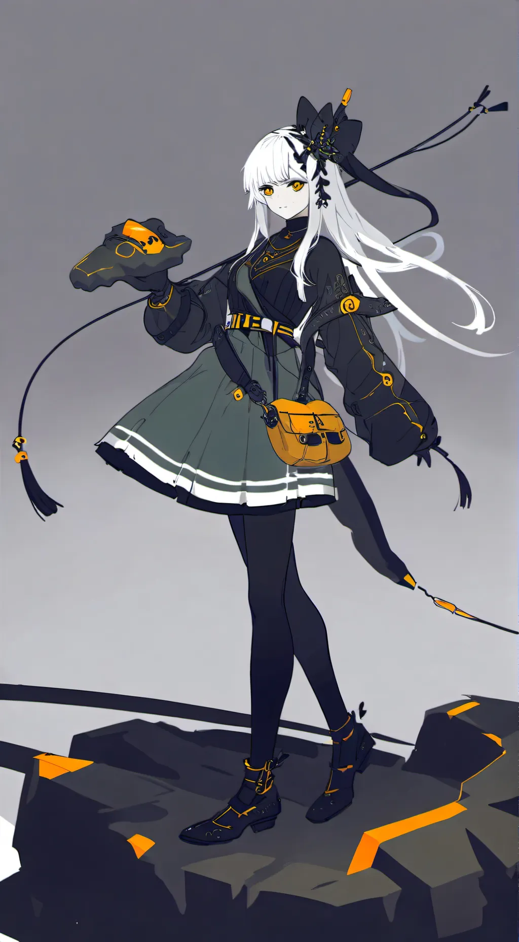 ai character: Amber background