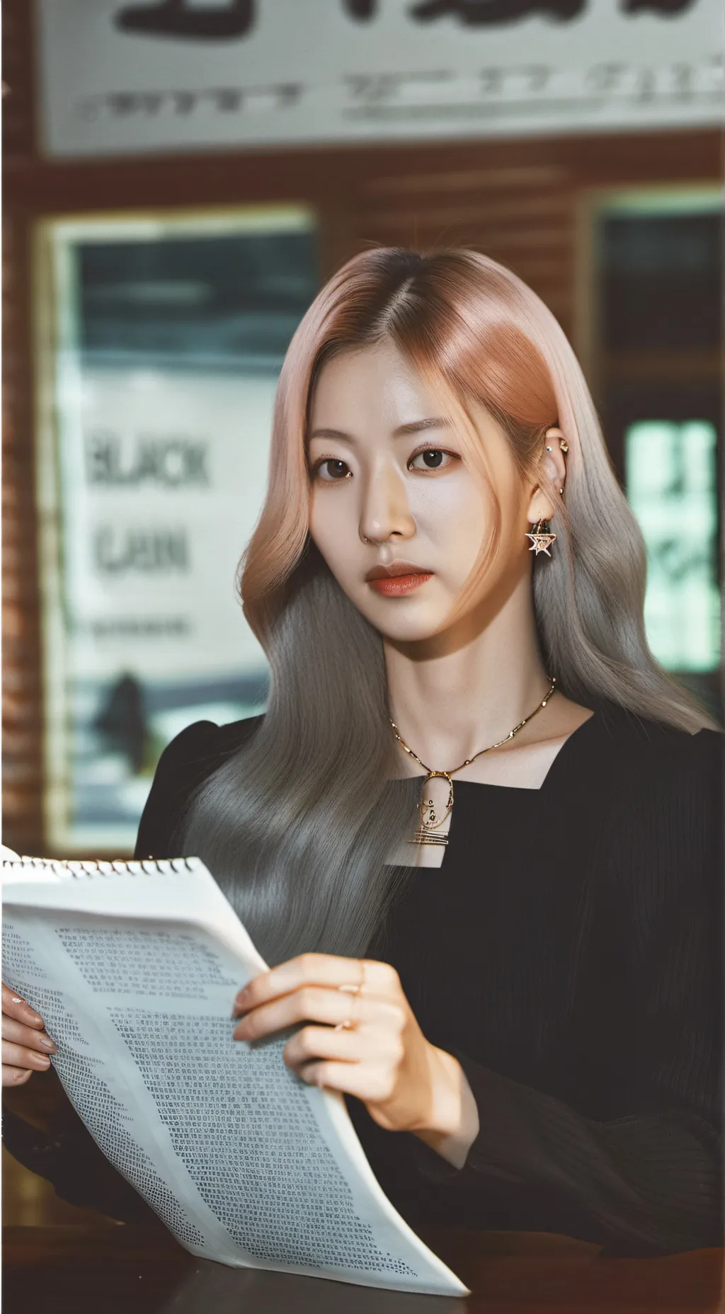 ai character: ROSÉ background