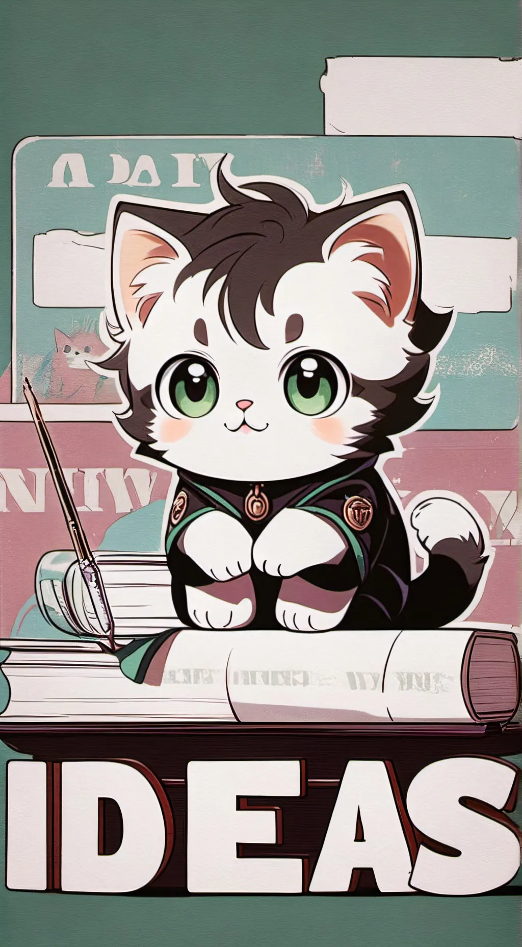 ai character: IDEAS? plezee- background