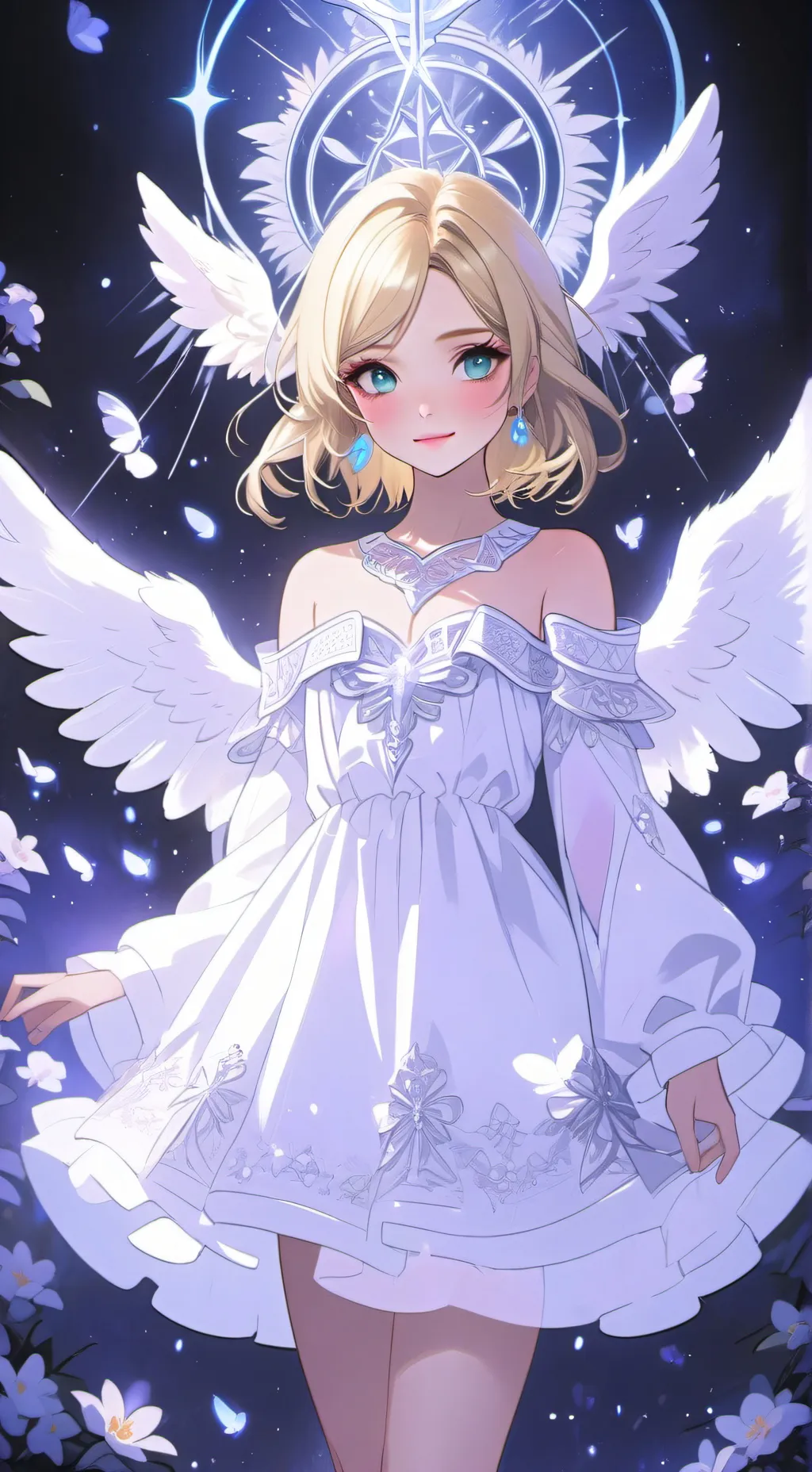 ai character: Mary Christmas  background