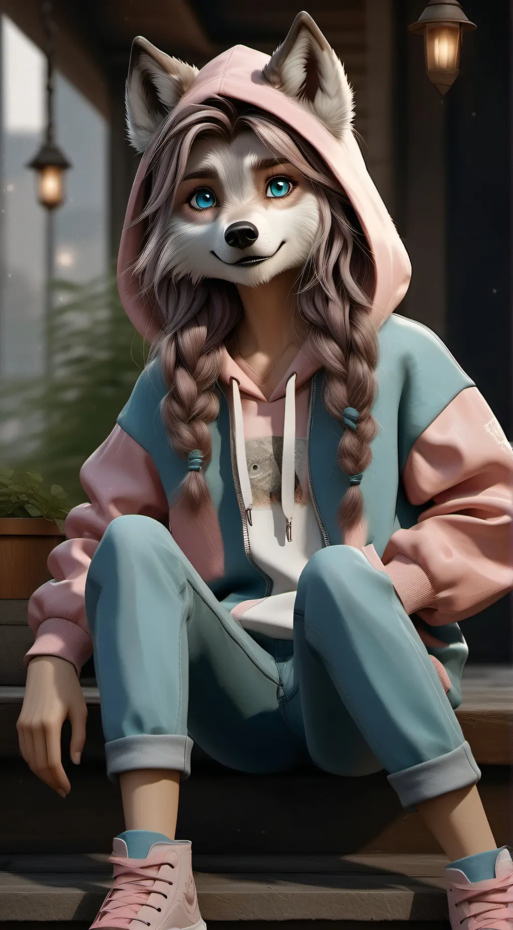 ai character: Luna (wolf) background