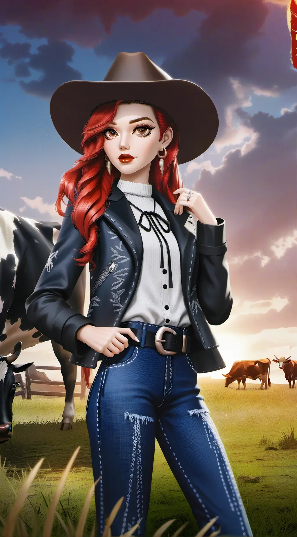 ai character: Cowgirl Sally background
