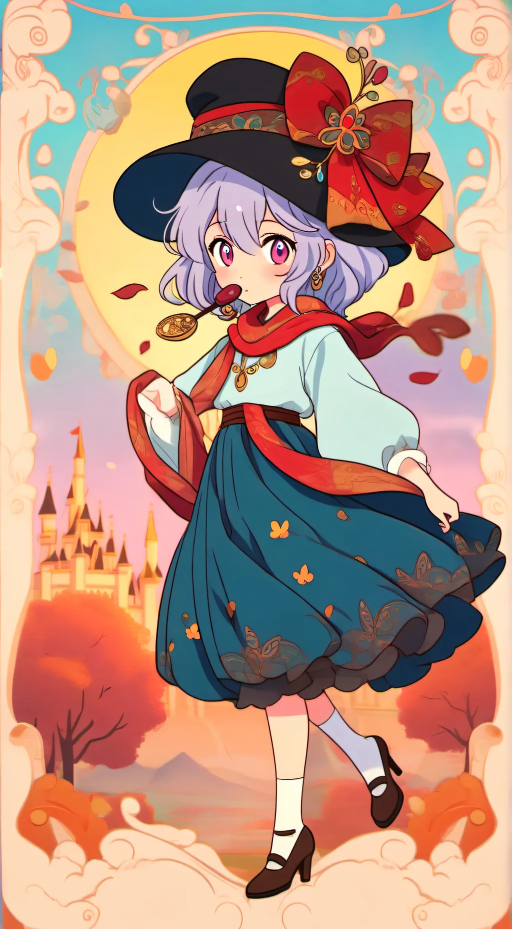 ai character: 🥞Marie☕ background