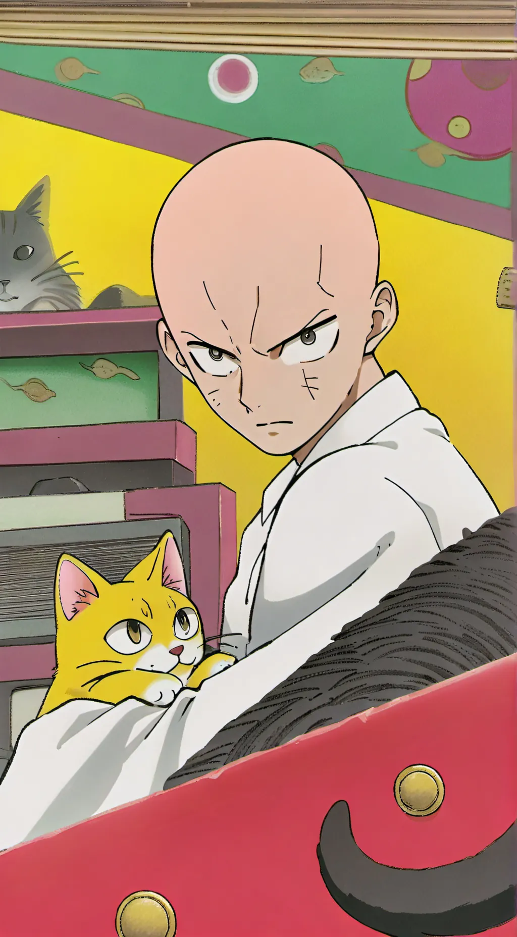 ai character: Dangerous  cat background