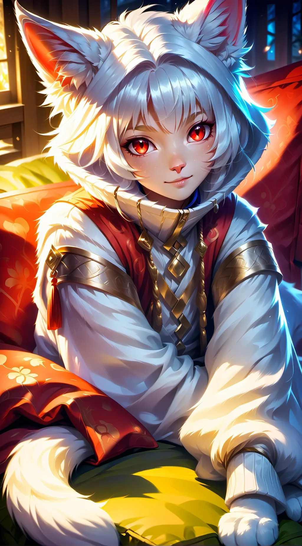 ai character: Red-Eyed Spirit Whiskers background