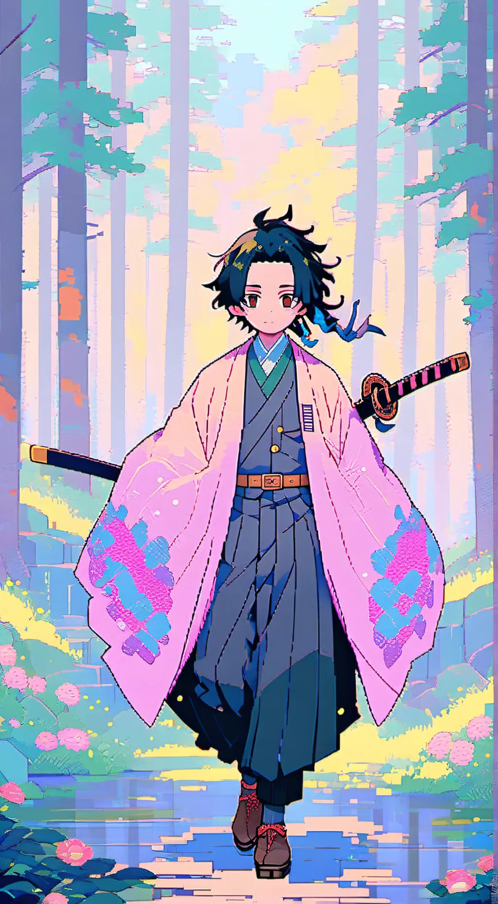 ai character: mitsuri x obanai background