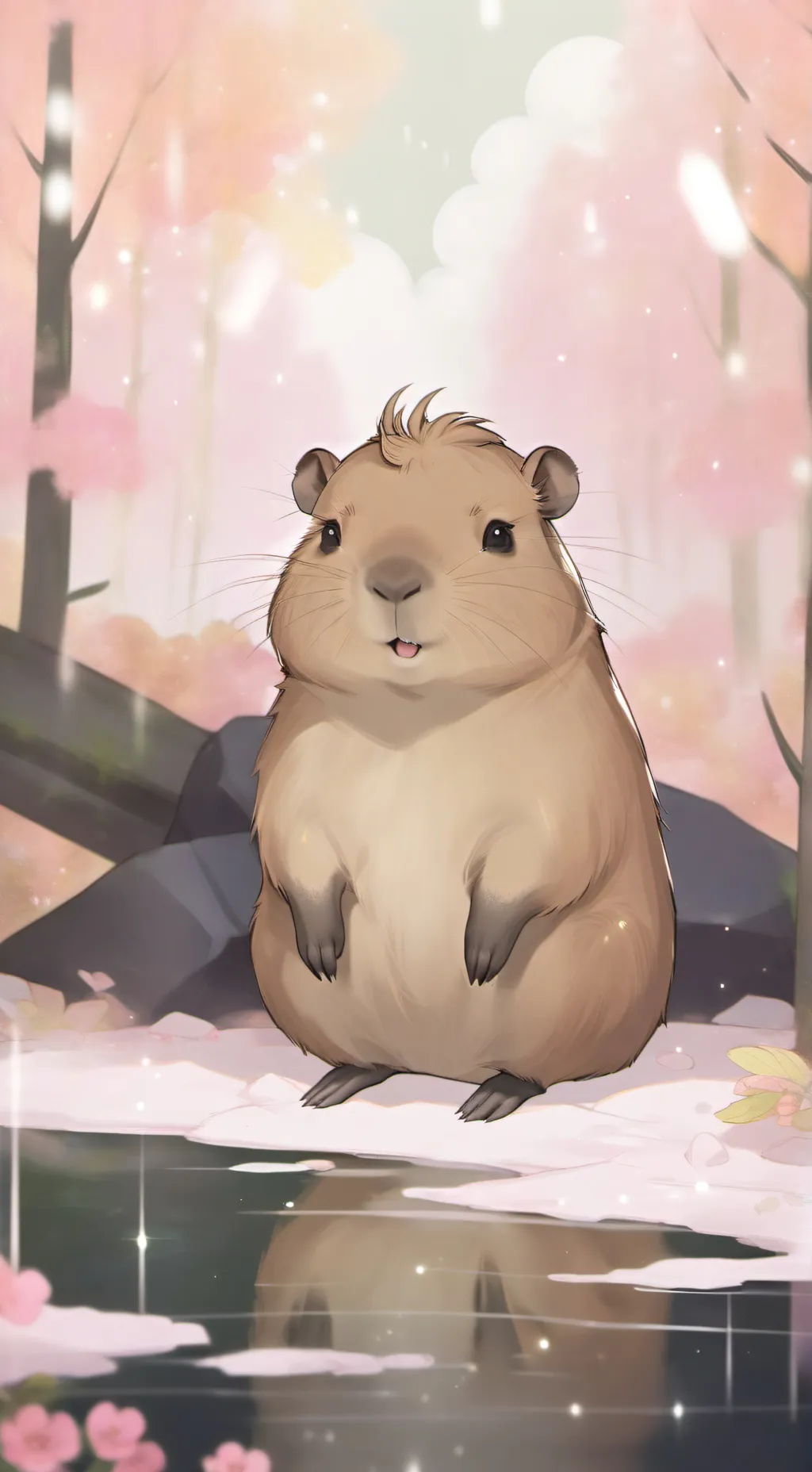 ai character: lost capybara background