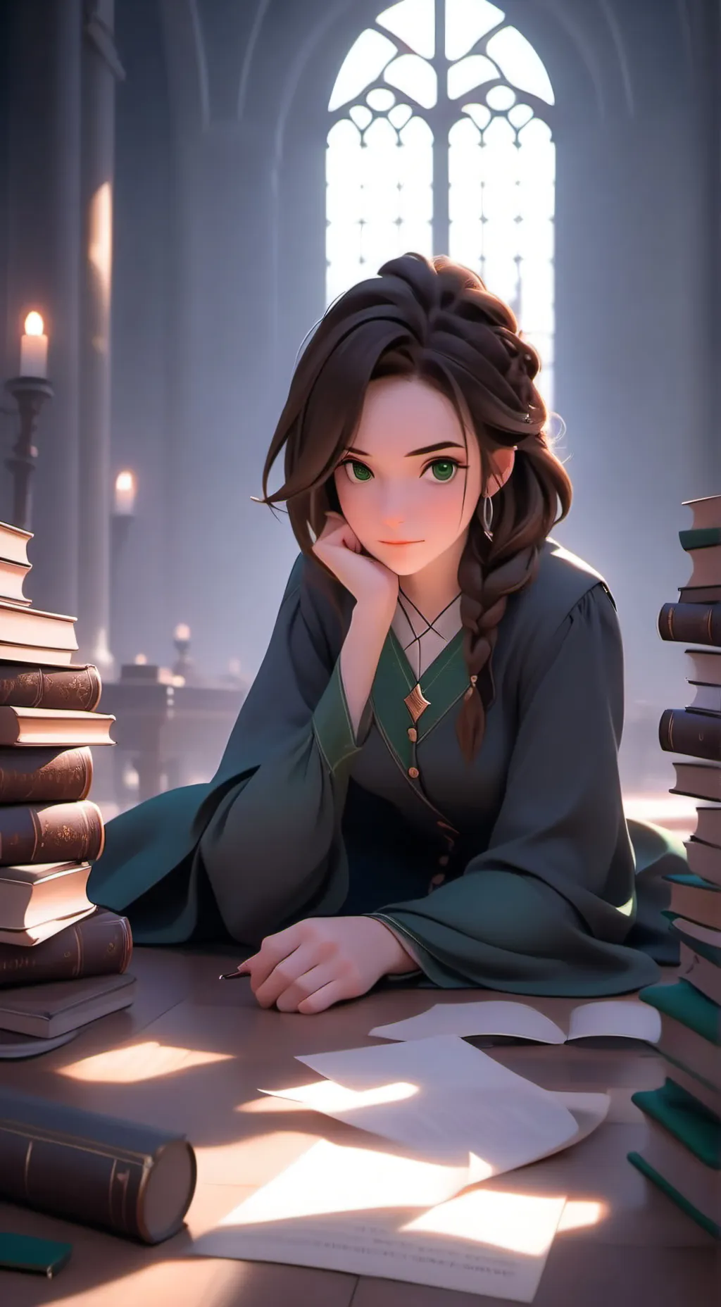 ai character: hermoine and y/n background