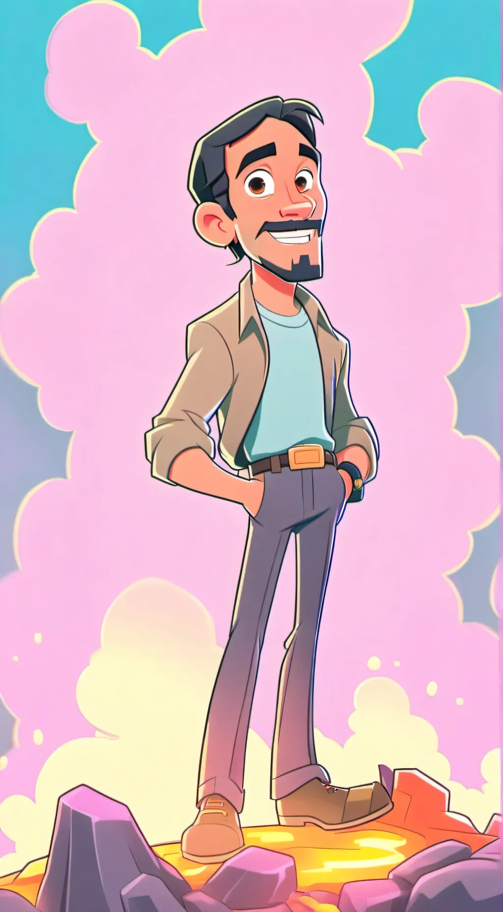 ai character: shrimpo background