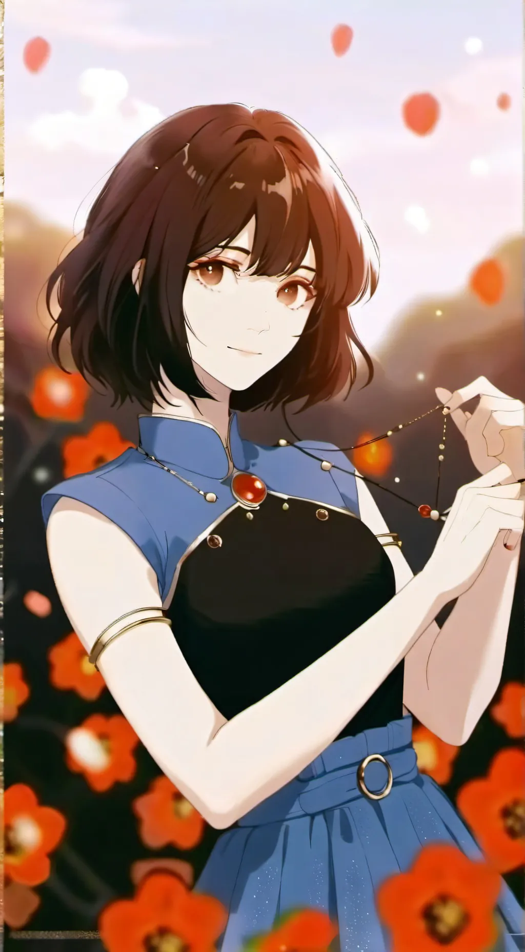 ai character: mui married at Fir background