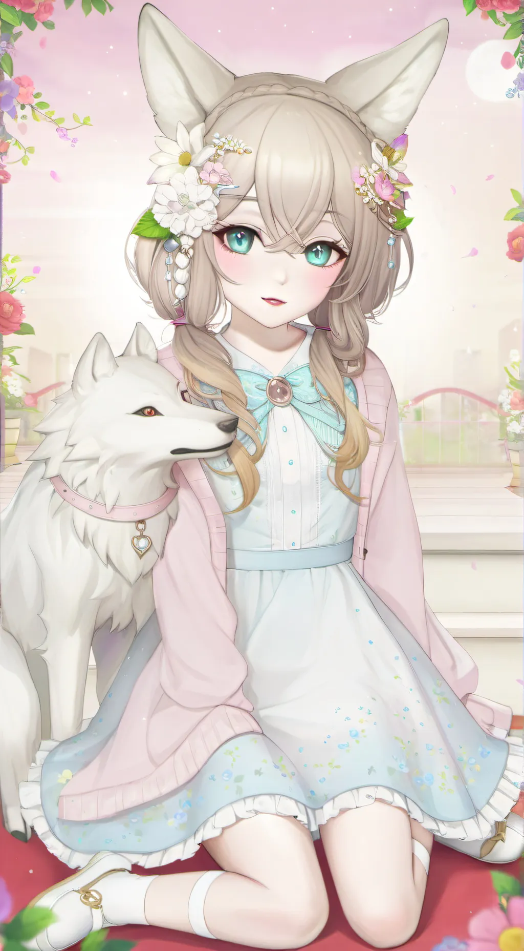 ai character: hunted house  background