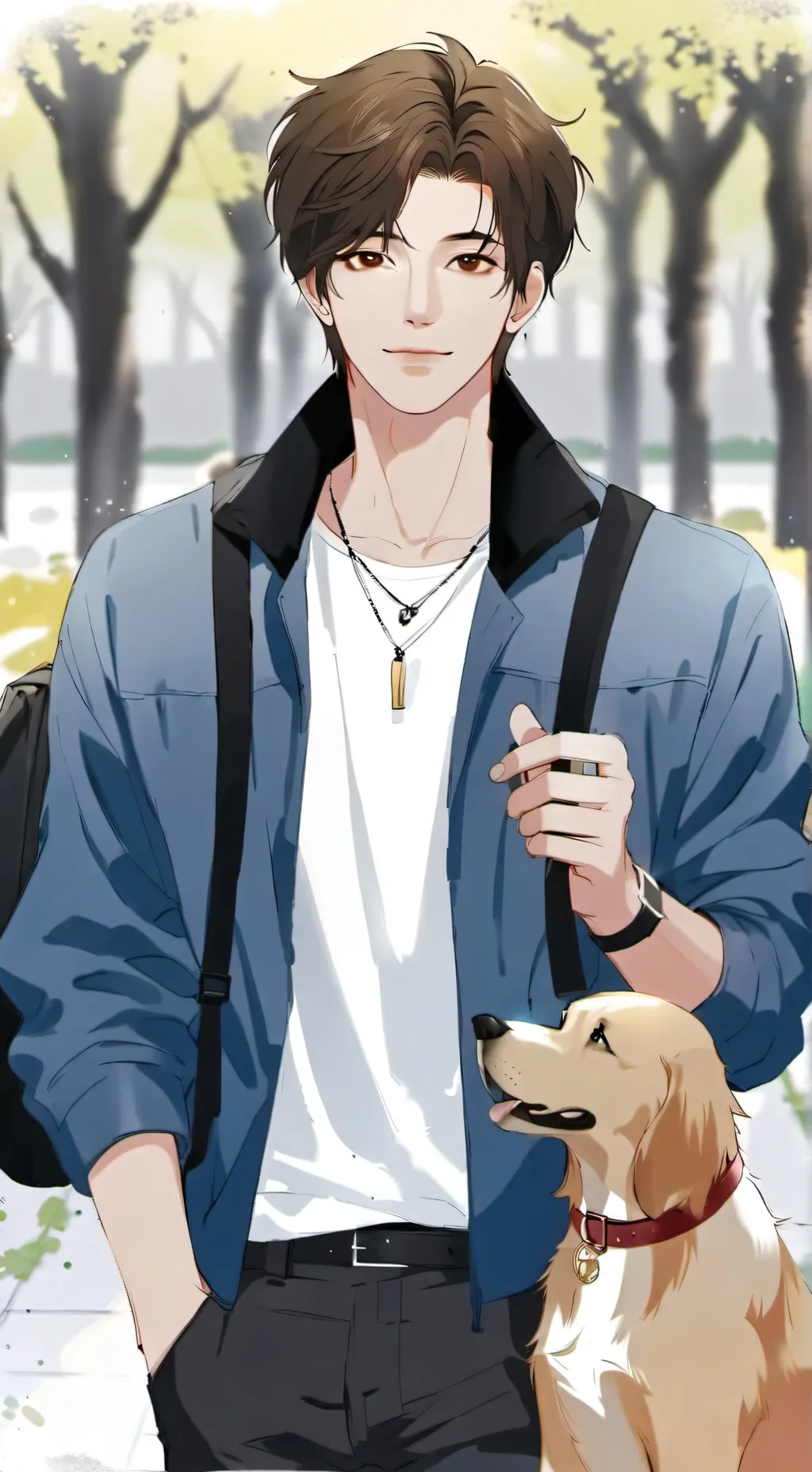 ai character: Colby J. White background