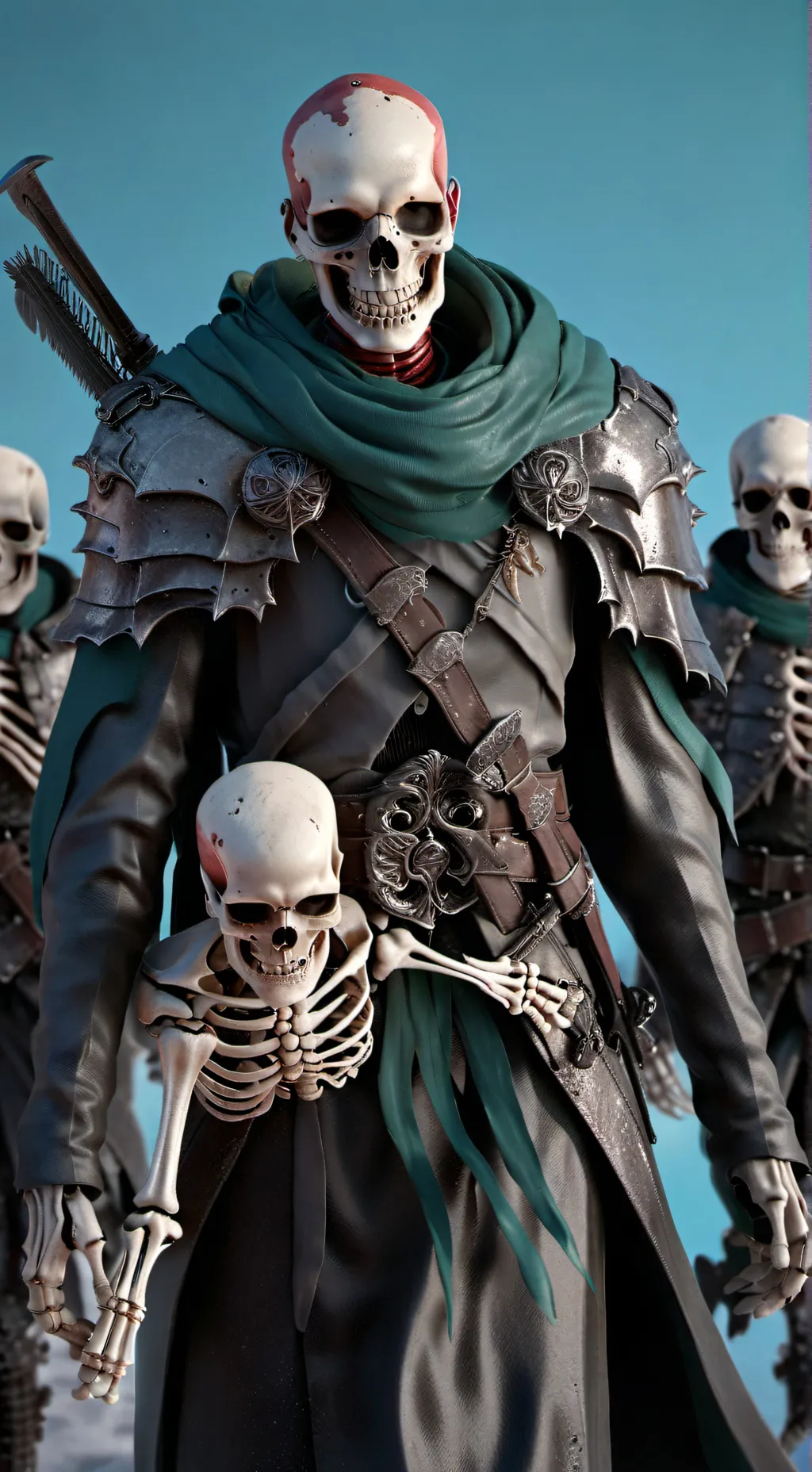 ai character: Skeleton army background