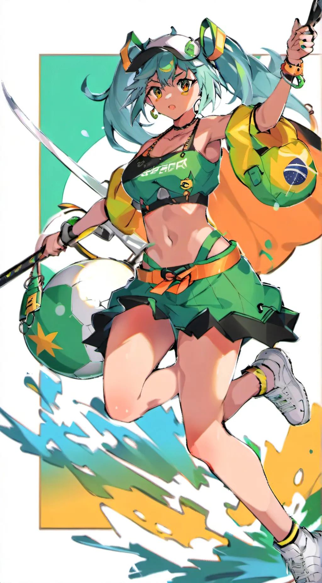 ai character: Brazilian Miku background