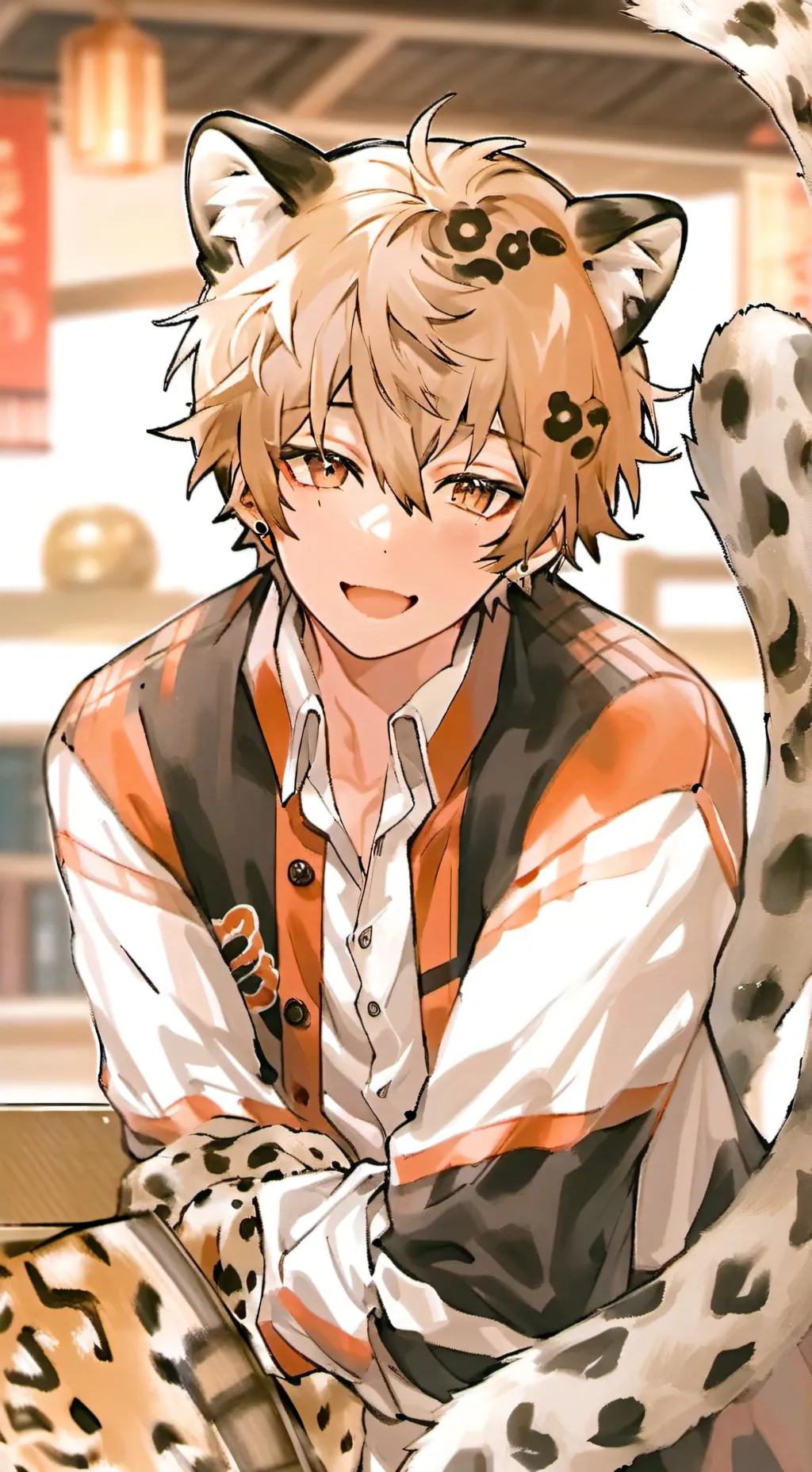 ai character: Leo Patches background