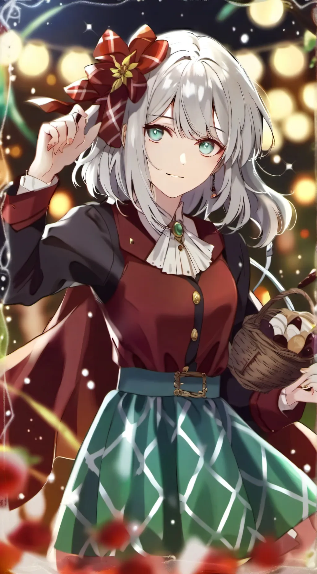 ai character: Wandinha  Addams background