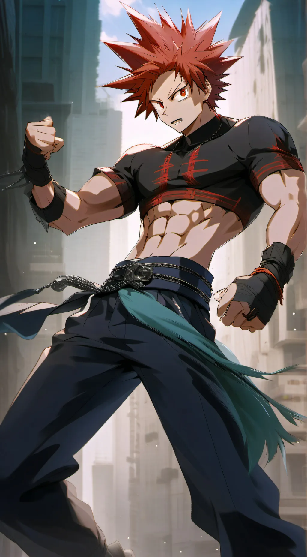 ai character: Kirishima  background