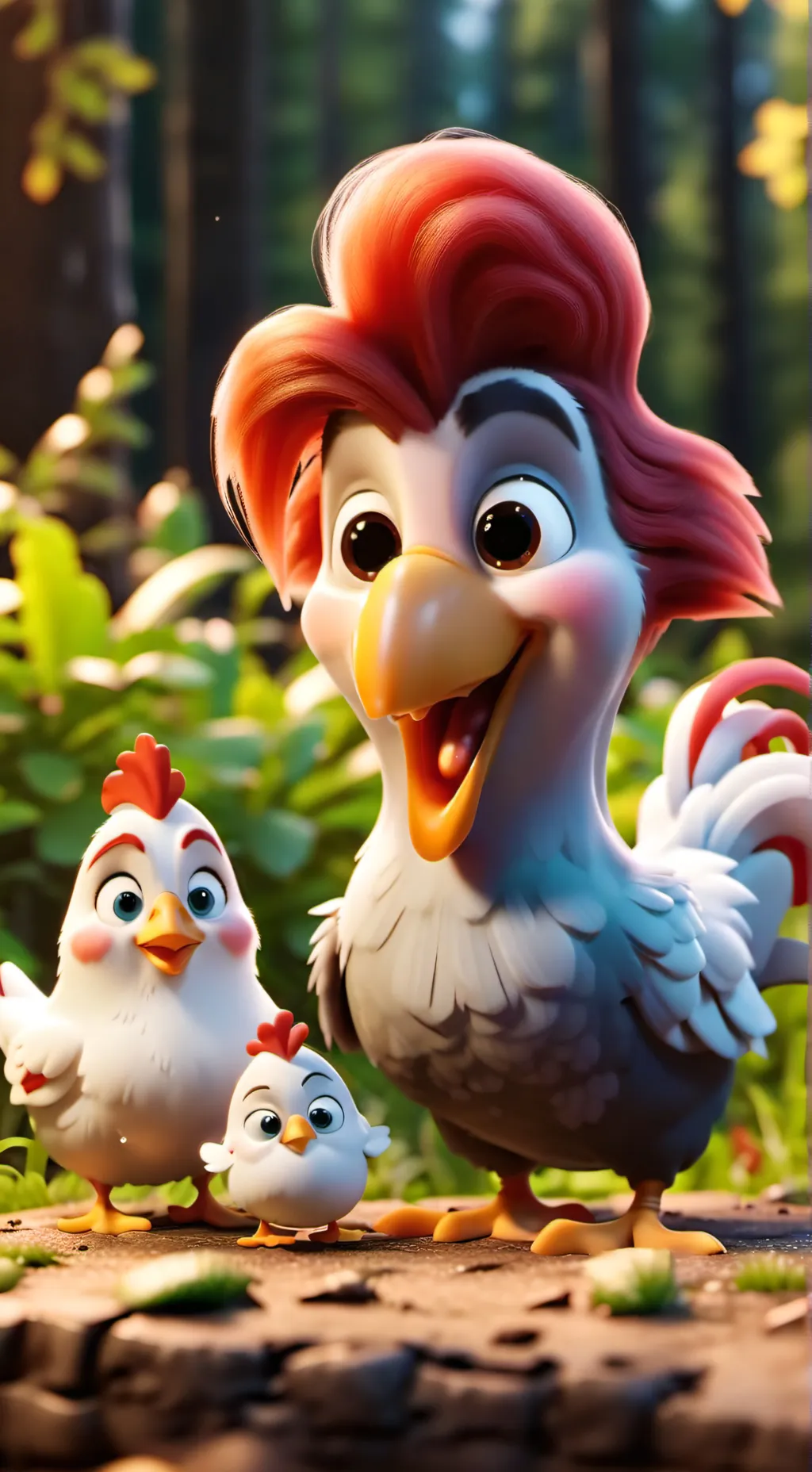 ai character: KFC- I MEAN- chick background