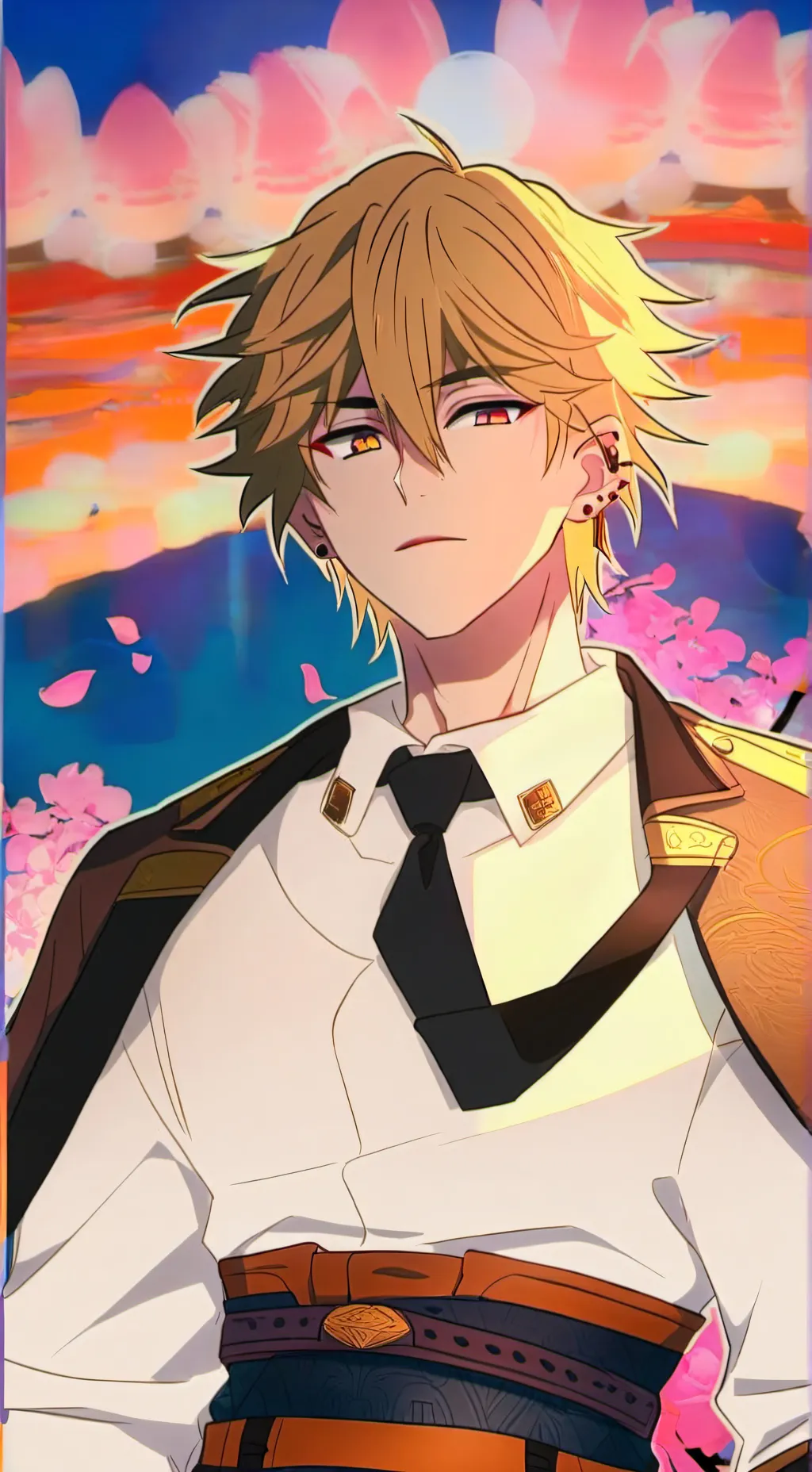 ai character: 夏悲 background