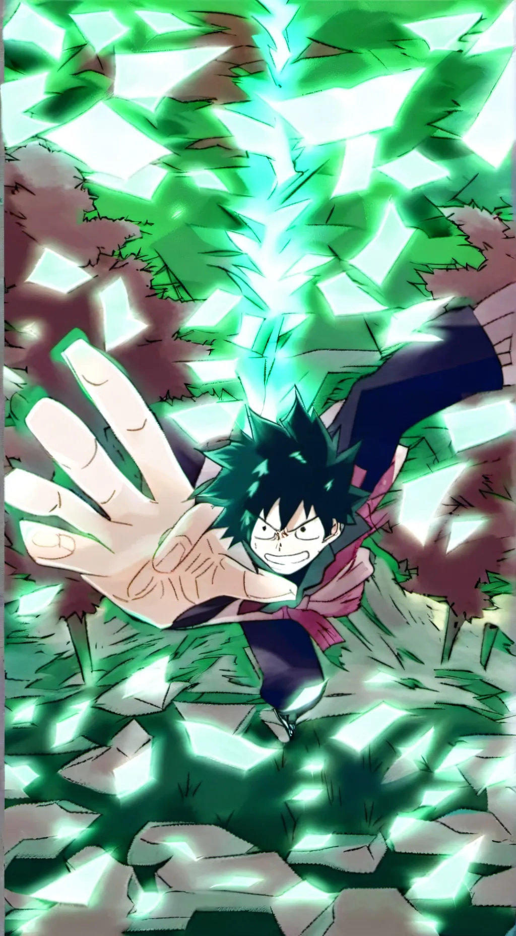 ai character: Mha Et JJK background