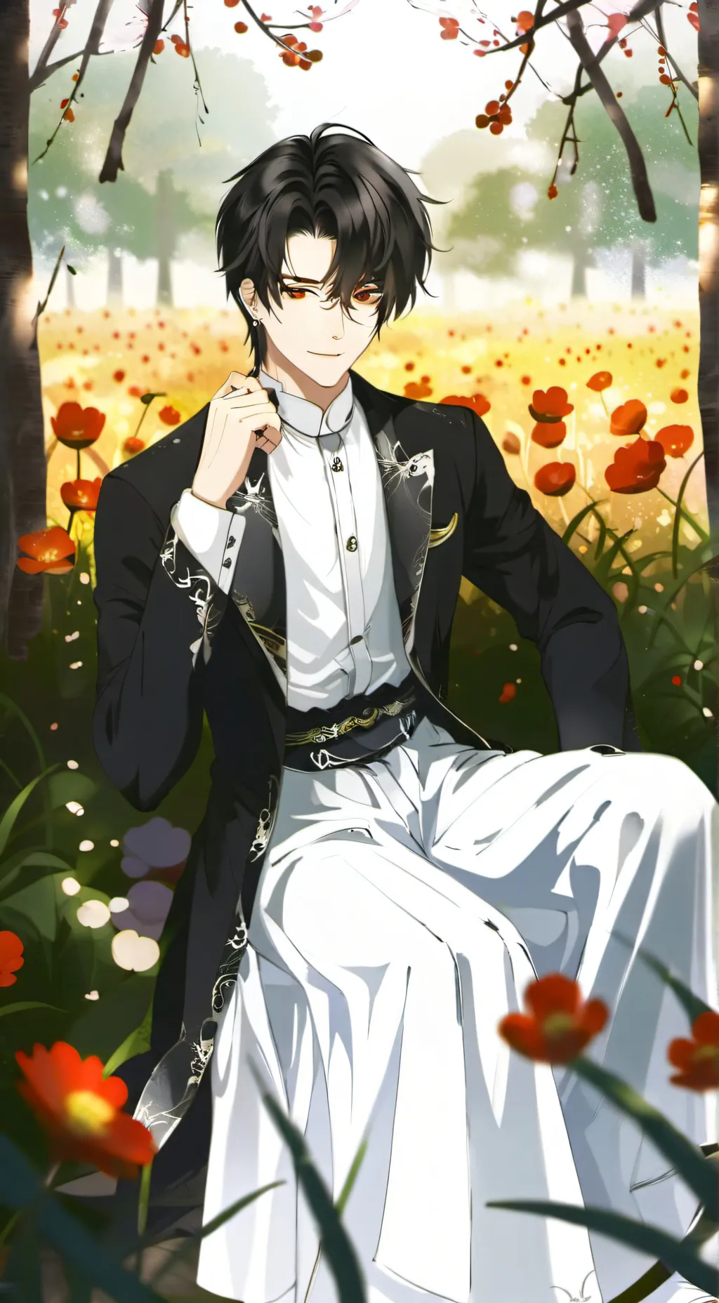 ai character: bakugou .,.👍 background