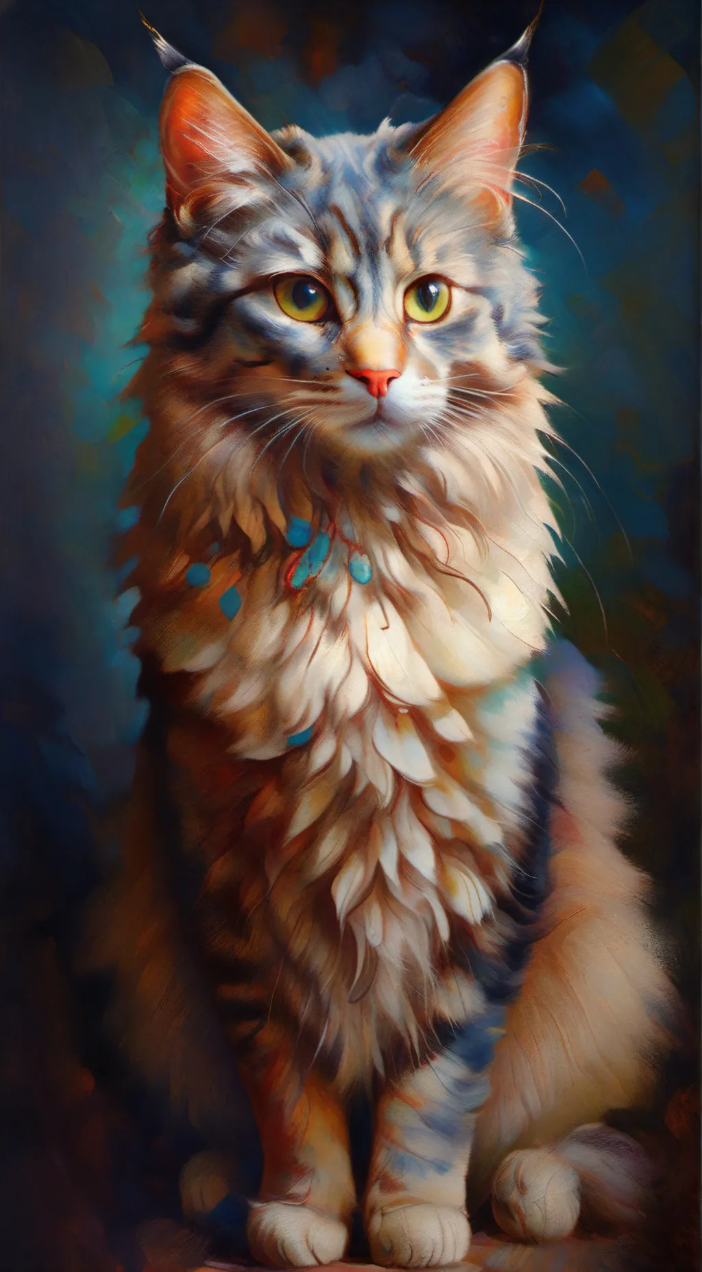 ai character: ◦•●◉✿ 𝐶𝑎𝑡 ✿◉●•◦ background