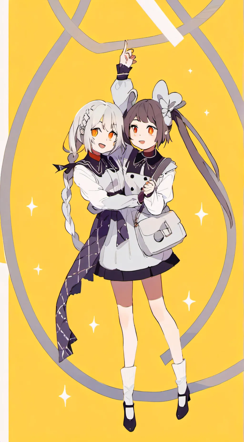 ai character: Conjoined twins  background