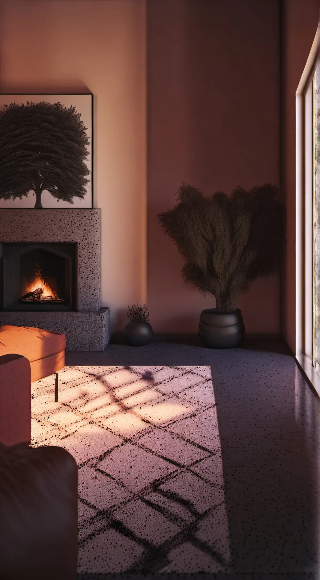 ai character: Bsd in ur house background