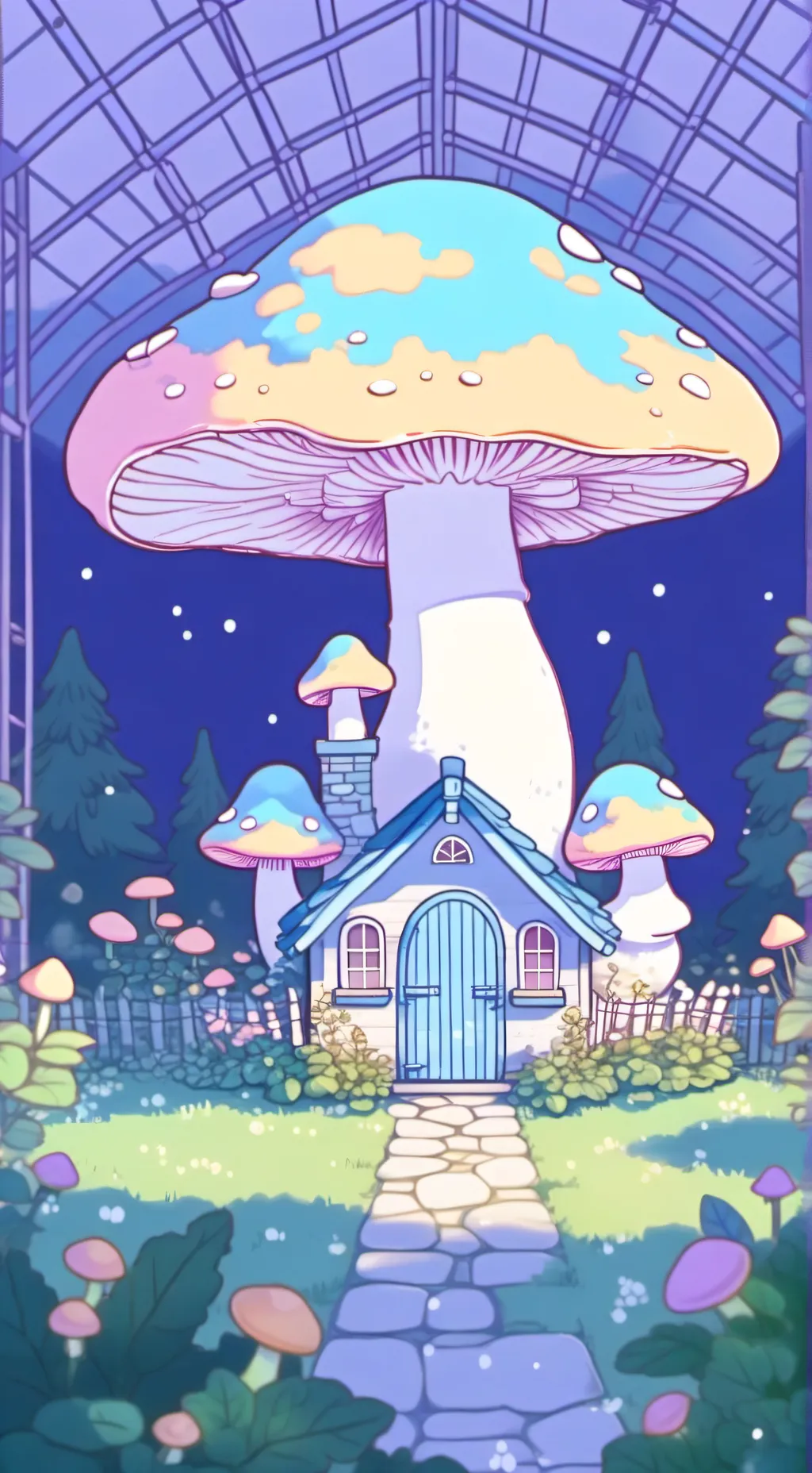 ai character: Hypno shroom background