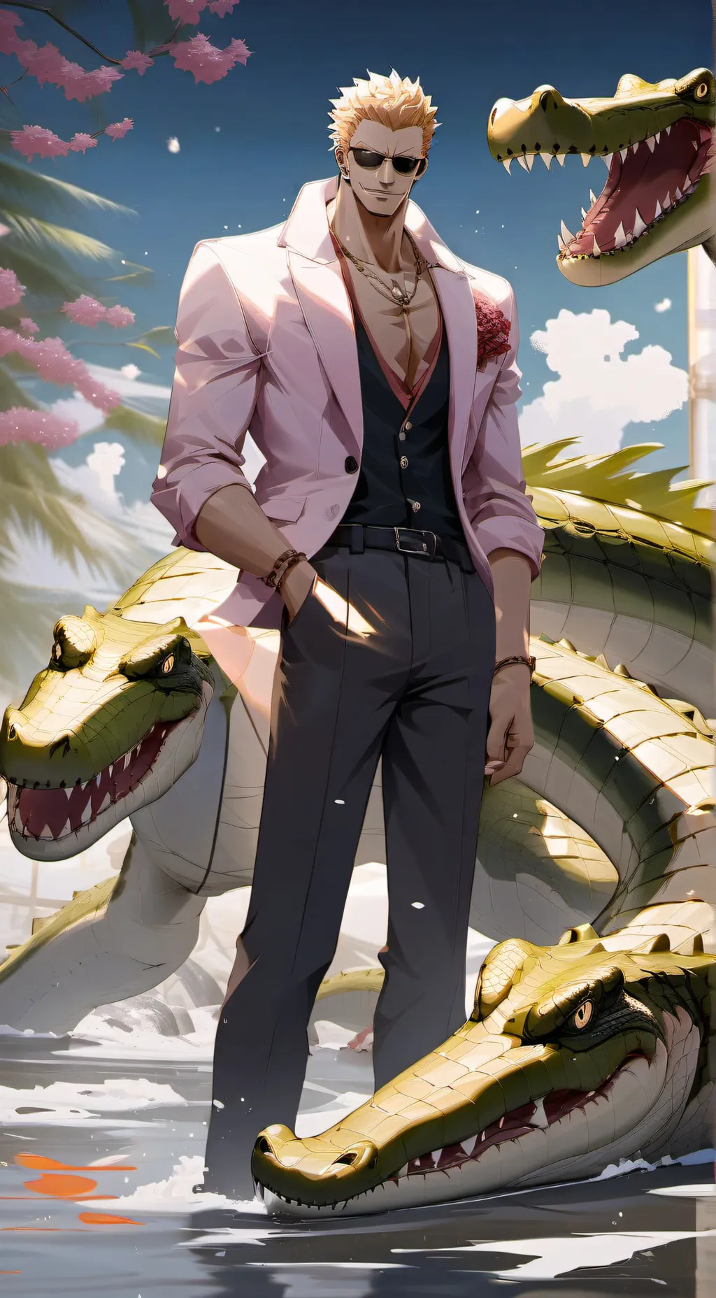 ai character: Doffyx crocodile  background